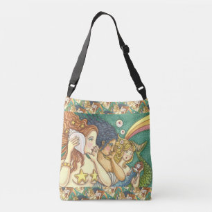 FANTASY MERMAID SISTERHOOD SHARING SECRET WISDOMS TRAGETASCHEN MIT LANGEN TRÄGERN
