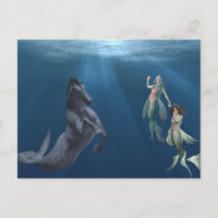 Fantasy Mermaids Hippocampus Mythische Meereskreat
