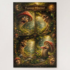 Fantasy mischief, enchanted forest jigsaw puzzle m