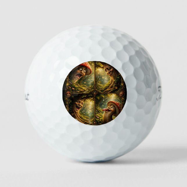 Fantasy mischief, enchanted Forest premium golf ba Golfball (Vorderseite)