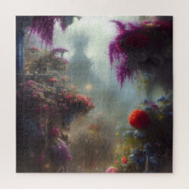 Fantasy Misty Rainy Magical Garden Landschaft
