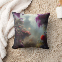 Fantasy Misty Rainy Magical Garden Landschaft Kissen