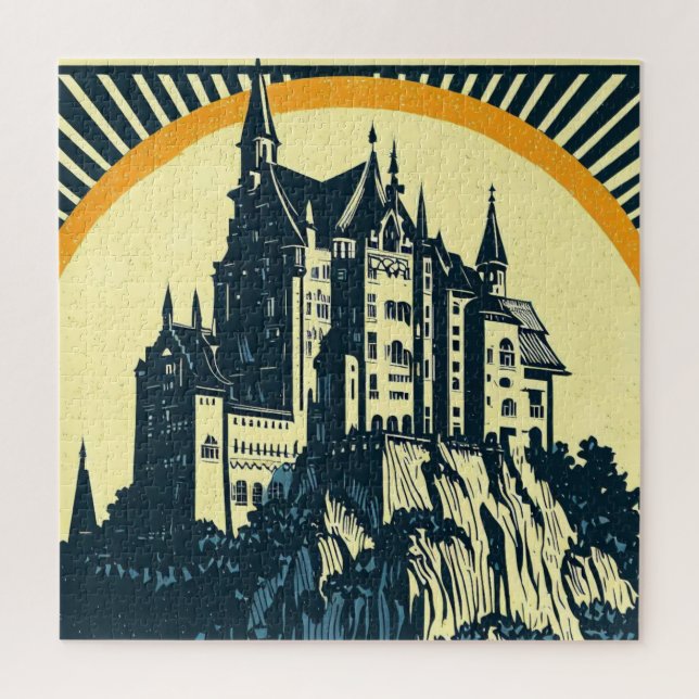 Fantasy Mittelalterliche Burg - Japanischer Holzsc (Vertikal)