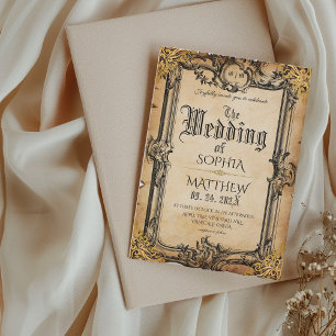 Fantasy-Mittelalterliche Hochzeit Einladung
