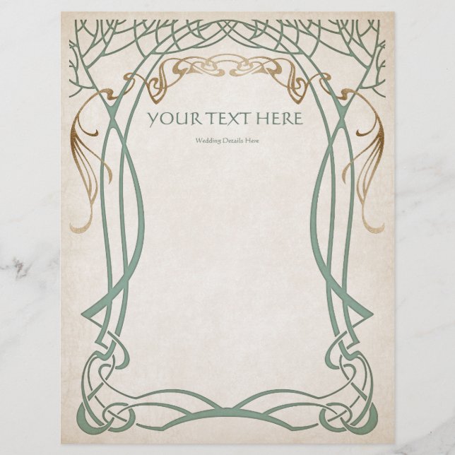 Fantasy Mittelalterliche keltische Hochzeit Flyer (Vorne)