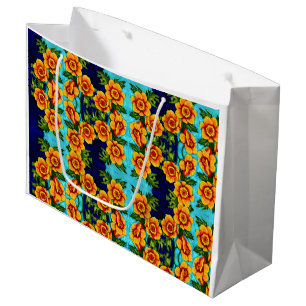 Fantasy Mohn Medium Geschenktasche Große Geschenktüte