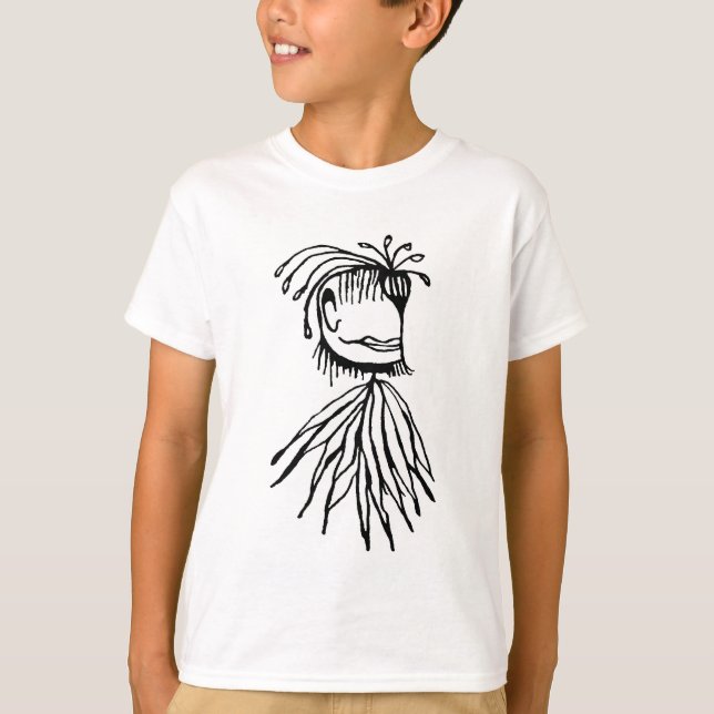 Fantasy-Monster skizzenhaft zeichnend T-Shirt (Vorderseite)