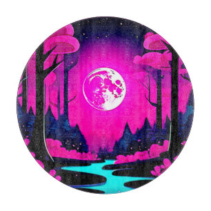 Fantasy Moonlit Woods Art Schneidebrett