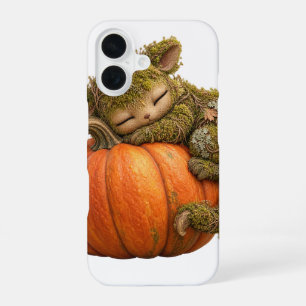 Fantasy-Moos-Kreatur-umarmt-Kürbis-Handyhülle iPhone 16 Hülle