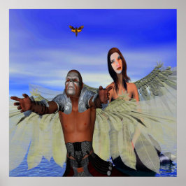 Fantasy Moth Hunters Poster