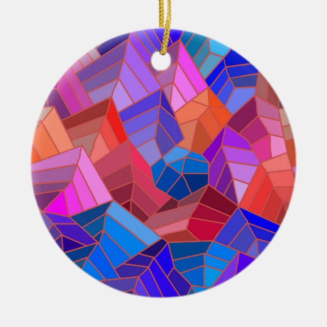 Fantasy Mountains View von Sky Keramik Ornament (Vorne)