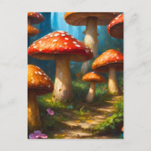 Fantasy Mushrom Postcard Postkarte