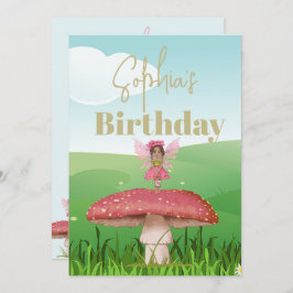 Fantasy Mushroom Fairy Geburtstag Custom Einladung