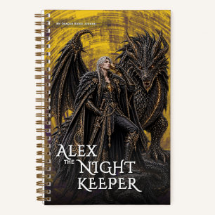 Fantasy-Nacht-Drache-Mythisches-Abenteuer Notizbuch