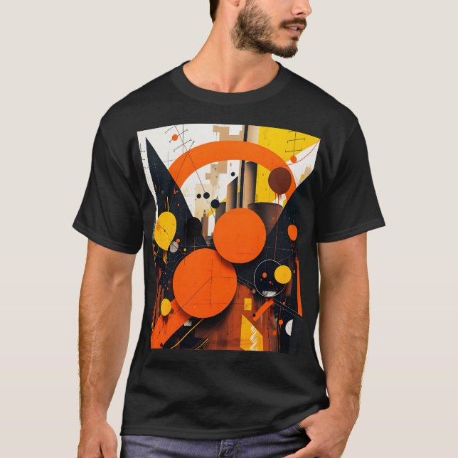 Fantasy Niedlich Abstrakt Red Circles T-Shirt (Vorderseite)