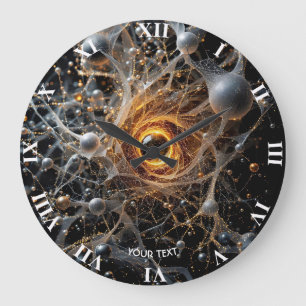 Fantasy Niedlich Abstrakt Space Scene Große Wanduhr