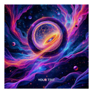 Fantasy Niedlich Abstrakt Space Stars Poster