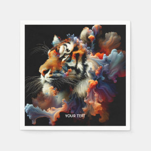 Fantasy Niedlich Abstrakt Tiger Head Serviette