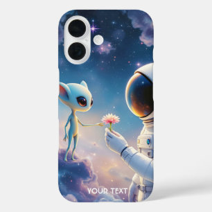 Fantasy Niedlich Astronaut Space Blume iPhone 16 Hülle