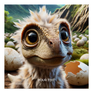 Fantasy Niedlich Baby Dino Jungle Poster