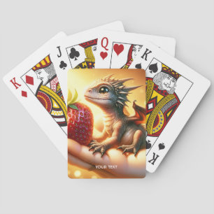 Fantasy Niedlich Baby Dragon Strawberry Spielkarten