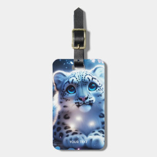 Fantasy Niedlich Baby Snow Leopard Gepäckanhänger