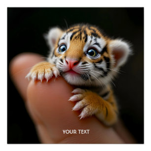 Fantasy Niedlich Baby Tiger Finger Poster