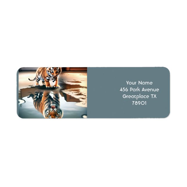 Fantasy Niedlich Baby Tiger Puddle (Vorne)