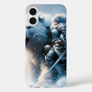 Fantasy Niedlich Bär Weiblicher Krieger iPhone 16 Plus Hülle
