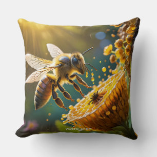 Fantasy Niedlich Bee Blume Sun Kissen