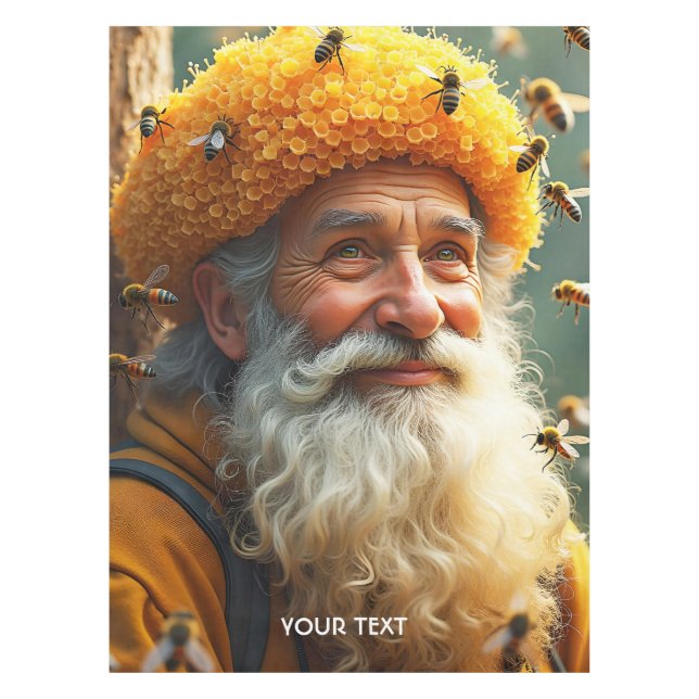 Fantasy Niedlich Bee Hat Man Tischdecke (Vorderseite)