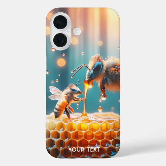 Fantasy Niedlich Bees Momma Baby iPhone 16 Hülle (Rückseite)
