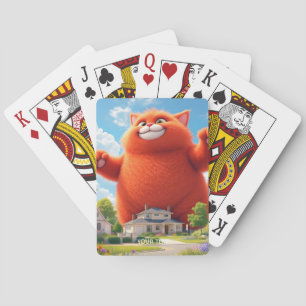 Fantasy Niedlich Big Orange Cat Spielkarten