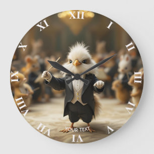 Fantasy Niedlich Bird Conduct Orchestra Große Wanduhr