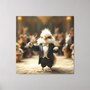Fantasy Niedlich Bird Conduct Orchestra Leinwanddruck