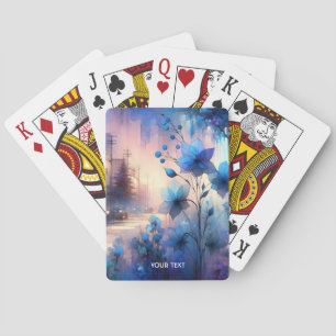 Fantasy Niedlich Blue Bllower City Spielkarten