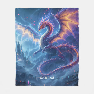 Fantasy Niedlich Blue Dragon City Fleecedecke