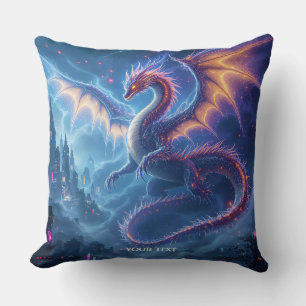 Fantasy Niedlich Blue Dragon City Kissen
