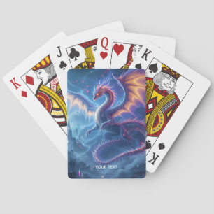 Fantasy Niedlich Blue Dragon City Spielkarten