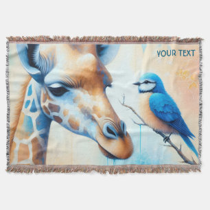 Fantasy Niedlich Blue Giraffe Bird Decke