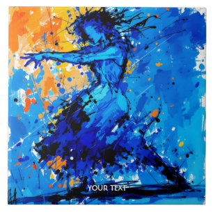 Fantasy Niedlich Blue Orange Dancer Fliese