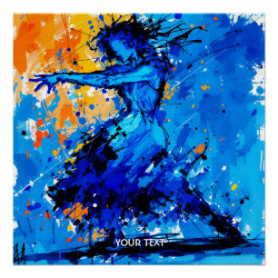 Fantasy Niedlich Blue Orange Dancer Poster
