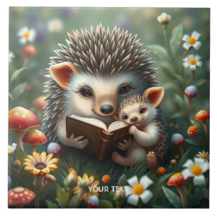 Fantasy Niedlich Book Mushrooms Blume Fliese