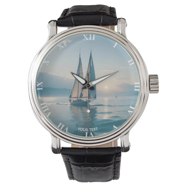 Fantasy Niedlich Boote Sun Armbanduhr (Vorderseite)