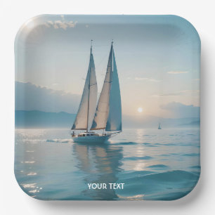 Fantasy Niedlich Boote Sun Pappteller