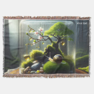 Fantasy Niedlich Bottle Sakura Snail Decke