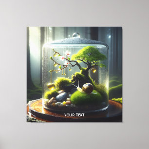 Fantasy Niedlich Bottle Sakura Snail Leinwanddruck