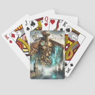 Fantasy Niedlich Bridge Steampunk Robot Spielkarten