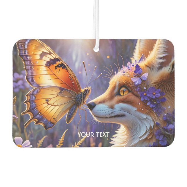 Fantasy Niedlich Butterfly Fox Blume Autolufterfrischer (Vorderseite)