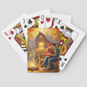 Fantasy Niedlich Campfire Datum Land Spielkarten